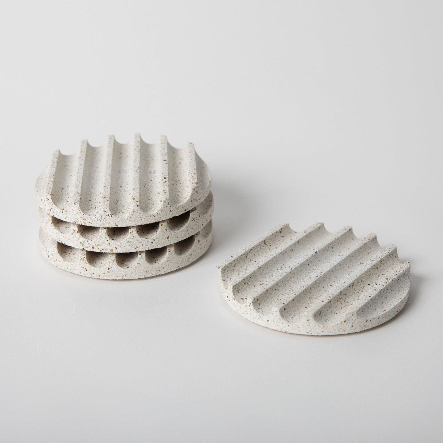 Coaster Set | White Terrazzo - pretti.cool