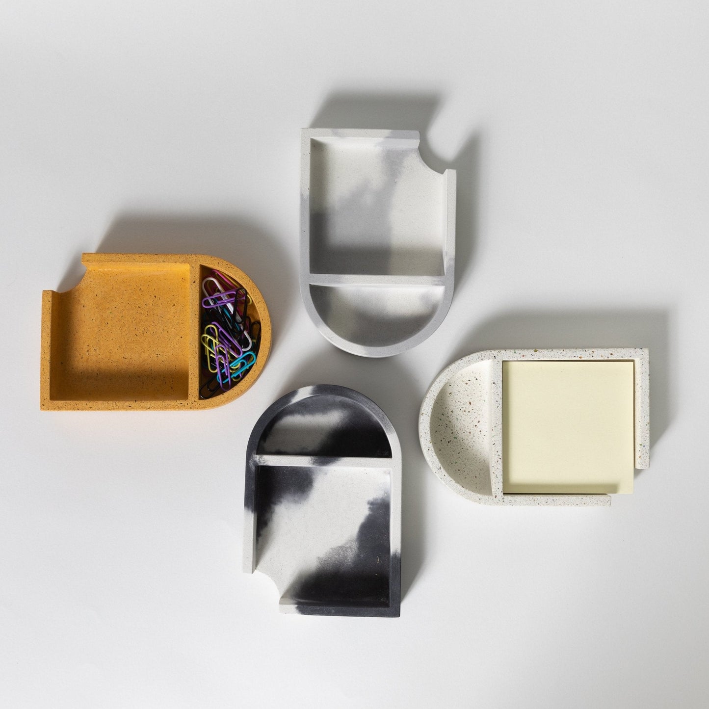 Sticki Note Holder | Grey & White