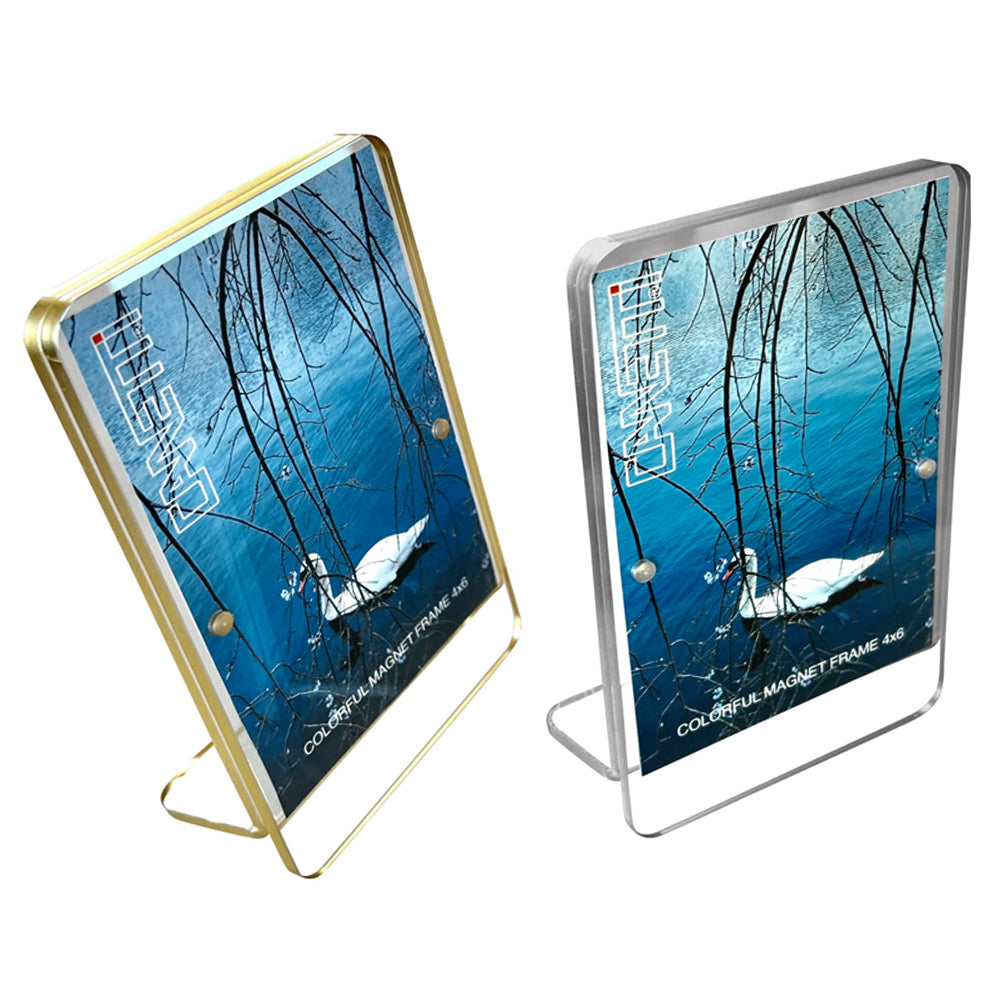 Colorful Acrylic Magnet Frame in Silver