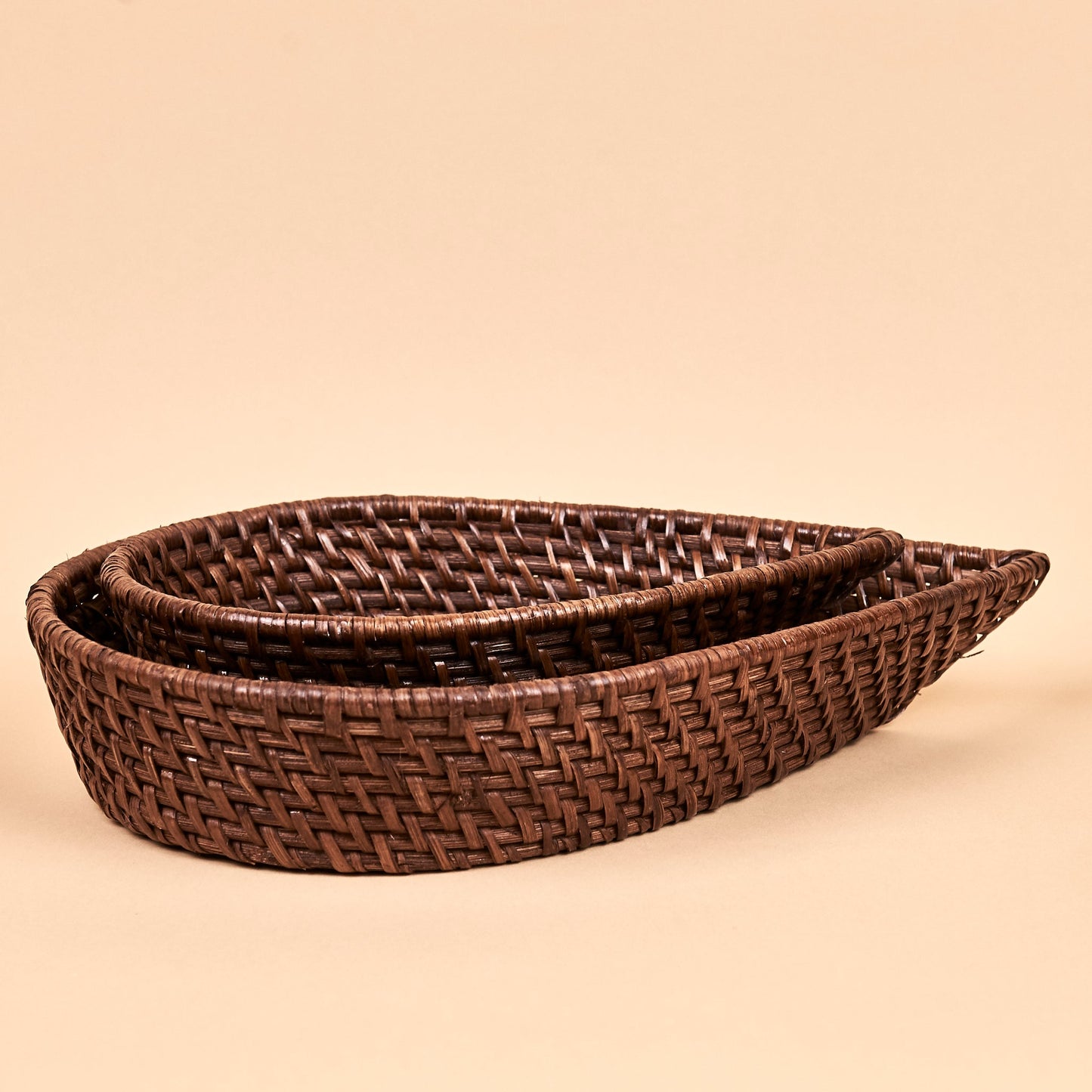 Luntian Leaf Nesting Rattan Baskets, Set of 2