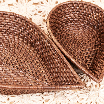 Luntian Leaf Nesting Rattan Baskets, Set of 2