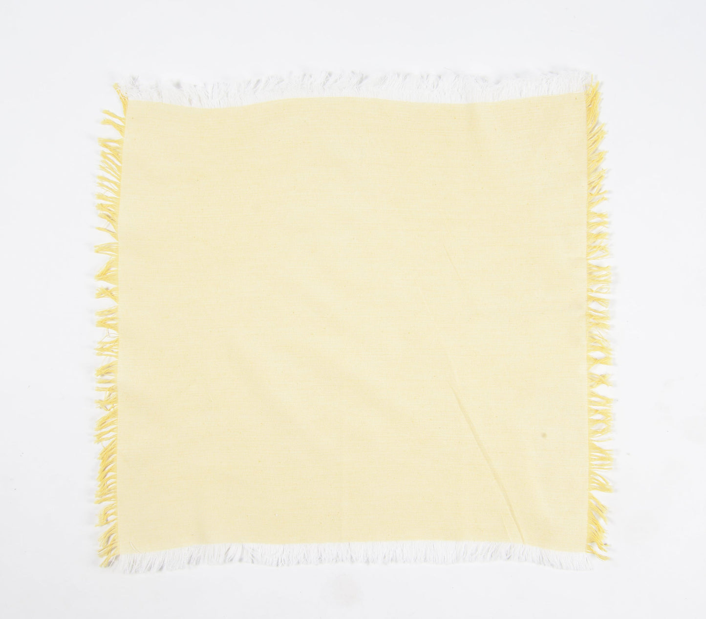 Fringe Borders Yellow Napkins (Set of 4), 18 Inch- 2 SETS