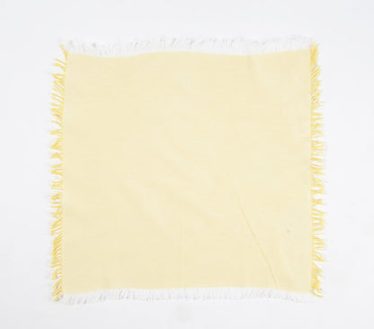 Fringe Borders Yellow Napkins (Set of 4), 18 Inch- 2 SETS