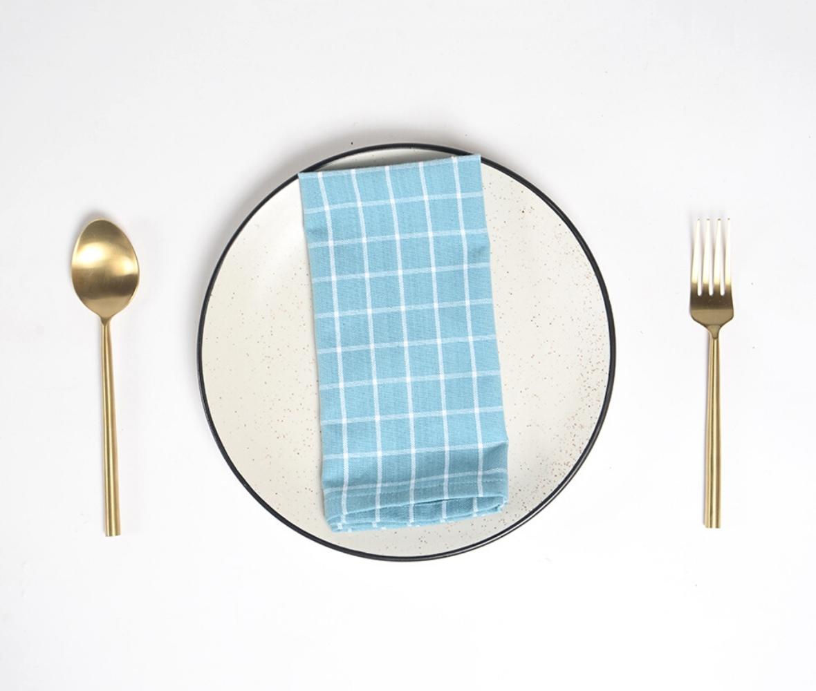 Handloom Sky Table Napkins (Set of 4), 18 Inch- 2 SETS