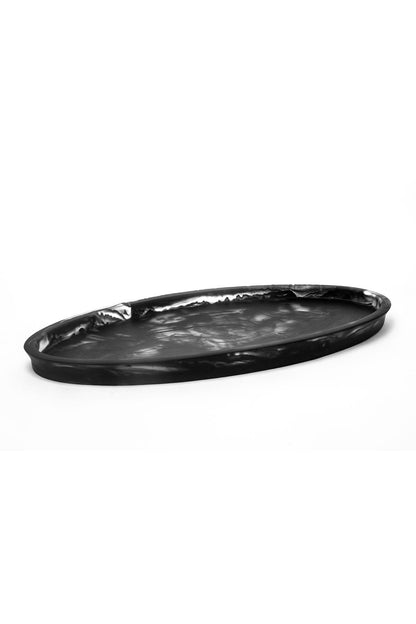 Serving Tray - Black Swirl