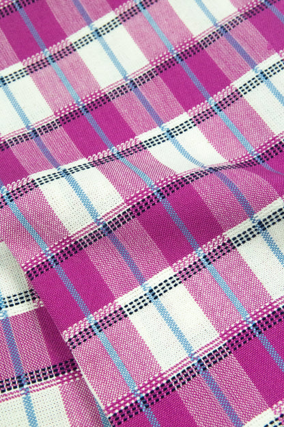 San Andres Gingham Pink & Ivory Placemat Set