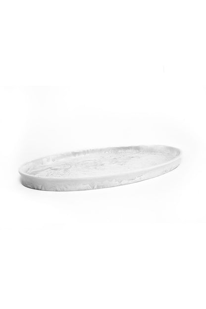 Serving Tray - White Swirl