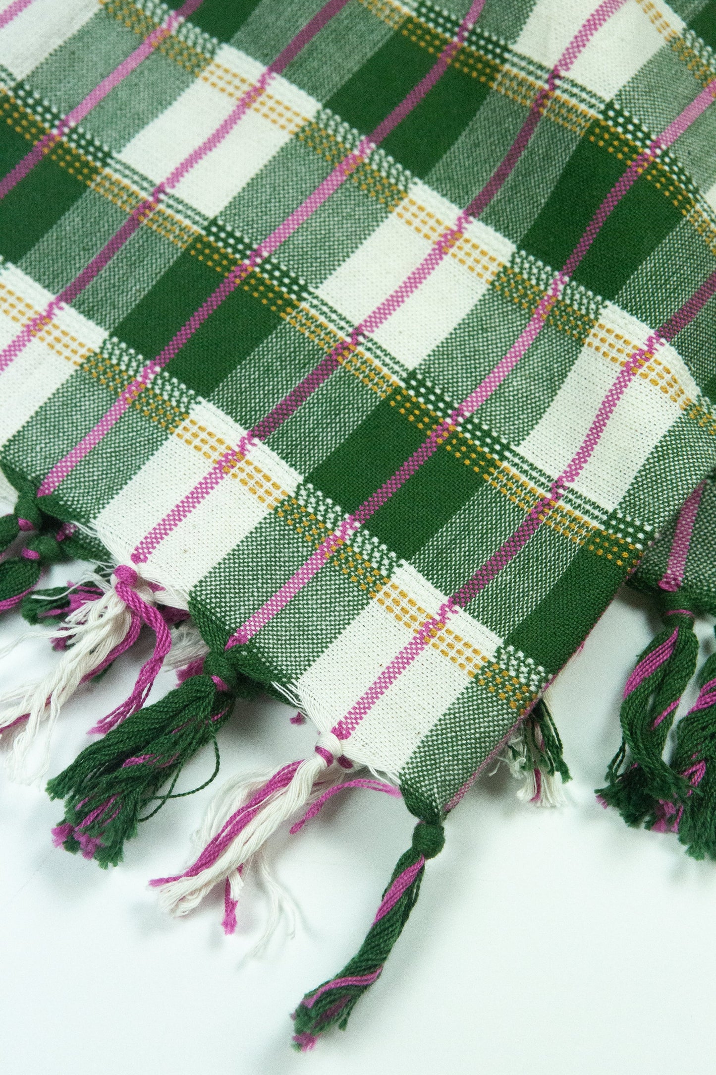 San Andres Gingham Forest & White Kitchen Towel