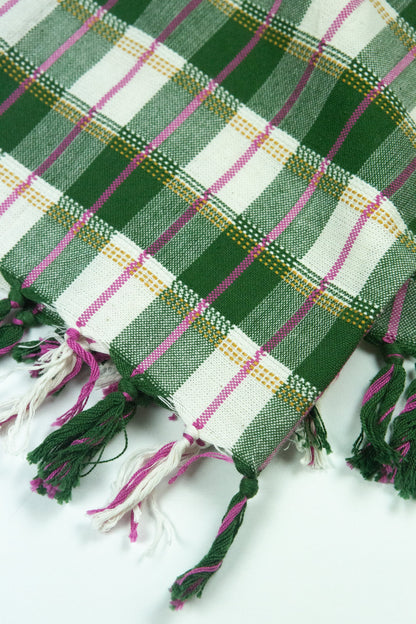 San Andres Gingham Forest & White Kitchen Towel