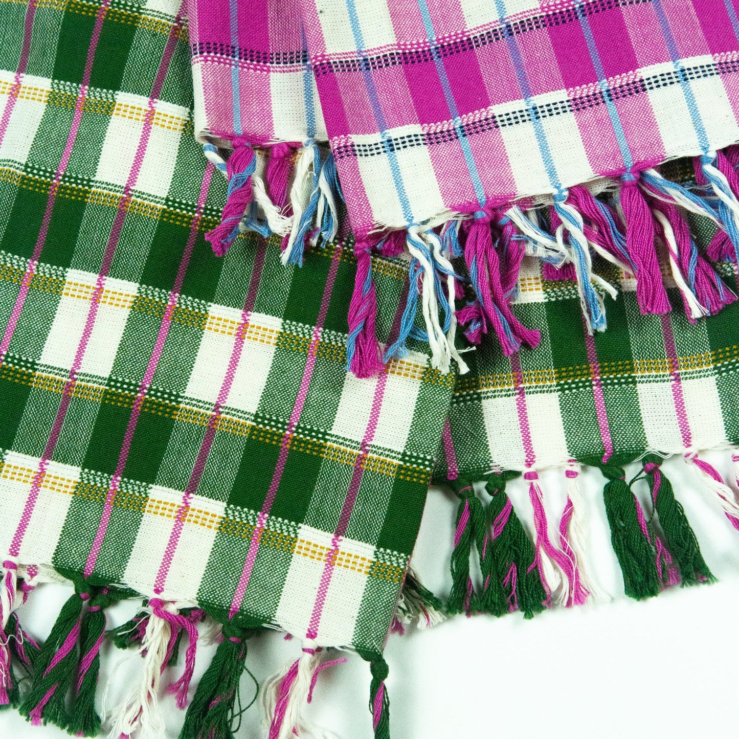 San Andres Gingham Forest & White Kitchen Towel