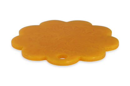 Scallop Resin Cheese Charcuterie Board, Mustard - 9 Inches  (Set of 2)