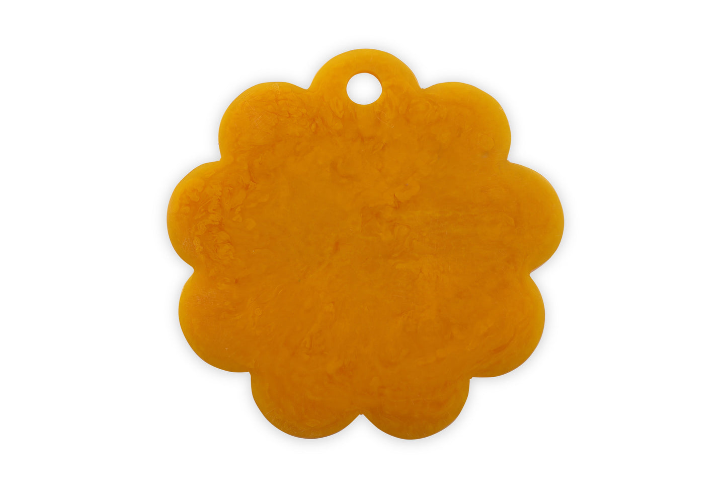 Scallop Resin Cheese Charcuterie Board, Mustard - 9 Inches  (Set of 2)