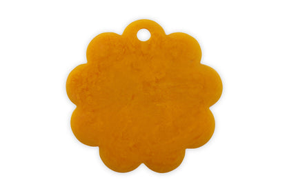 Scallop Resin Cheese Charcuterie Board, Mustard - 9 Inches  (Set of 2)