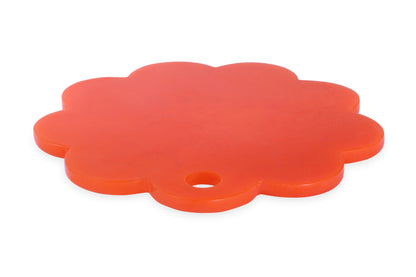 Scallop Resin Cheese Charcuterie Board, Orange - 9 Inches (Set of 2)