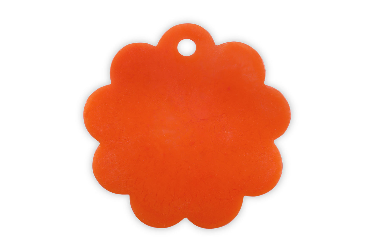 Scallop Resin Cheese Charcuterie Board, Orange - 9 Inches (Set of 2)