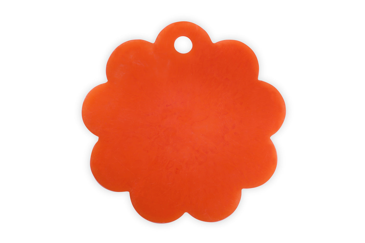 Scallop Resin Cheese Charcuterie Board, Orange - 9 Inches (Set of 2)