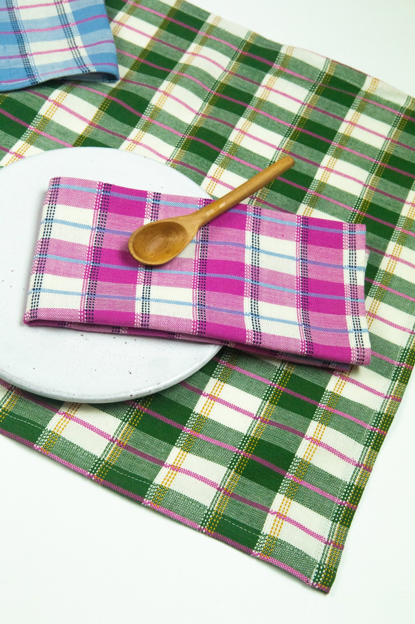 San Andres Gingham Pink & White Napkins