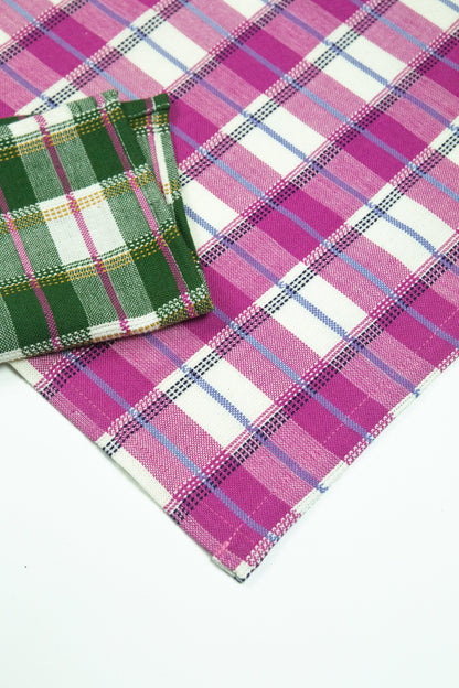 San Andres Gingham Pink & White Napkins
