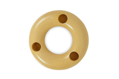 Nordic Donut Style Concrete Candle Holder - Mustard Yellow (Set of 2)