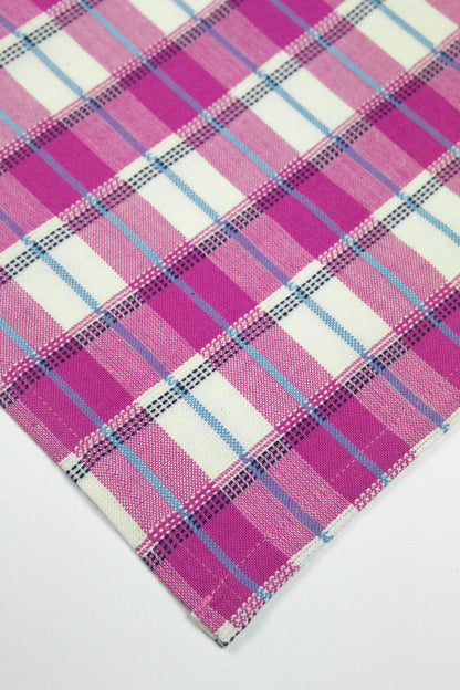San Andres Gingham Pink & Ivory Placemat Set