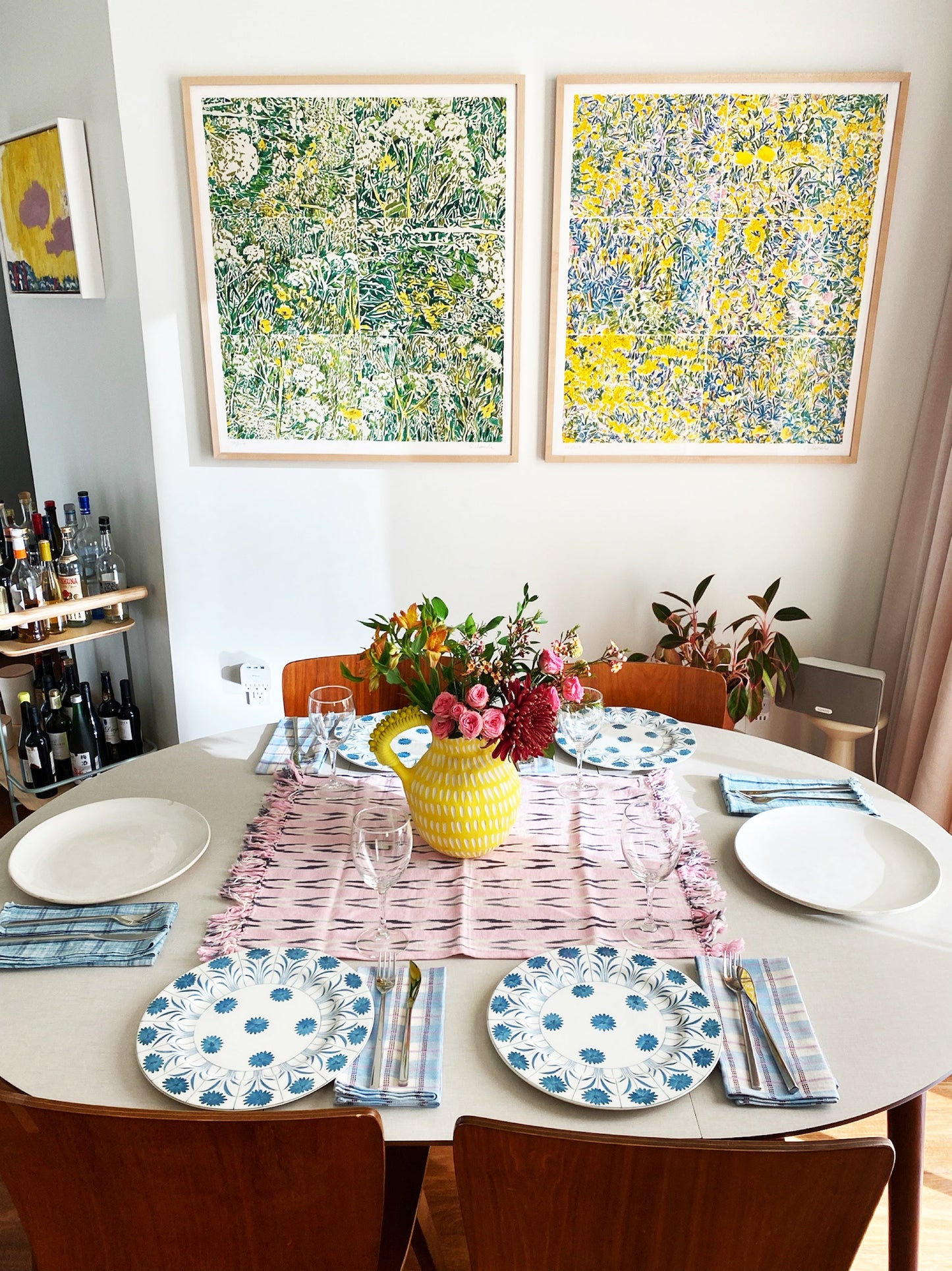 Xela Light Pink Jaspe Kitchen Towel