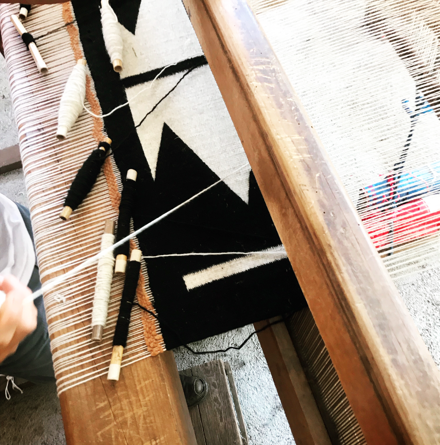 Zapotec Black & Ivory Rug #5