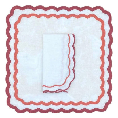 GOLDIE LINEN NAPKIN, ROUGE (SET OF 4)