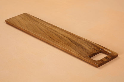 Handmade Teak Wood Charcuterie Board -17.9"x3.6" (Set of 2)