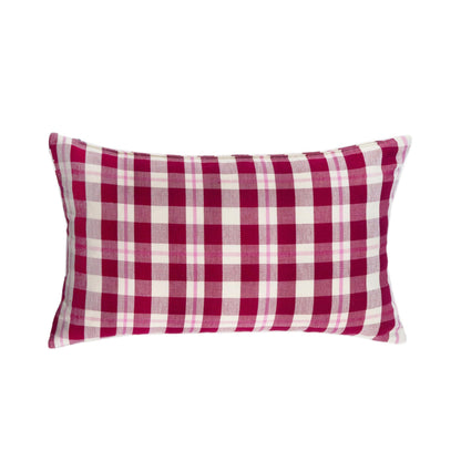 Abigail Cranberry Plaid Pillows