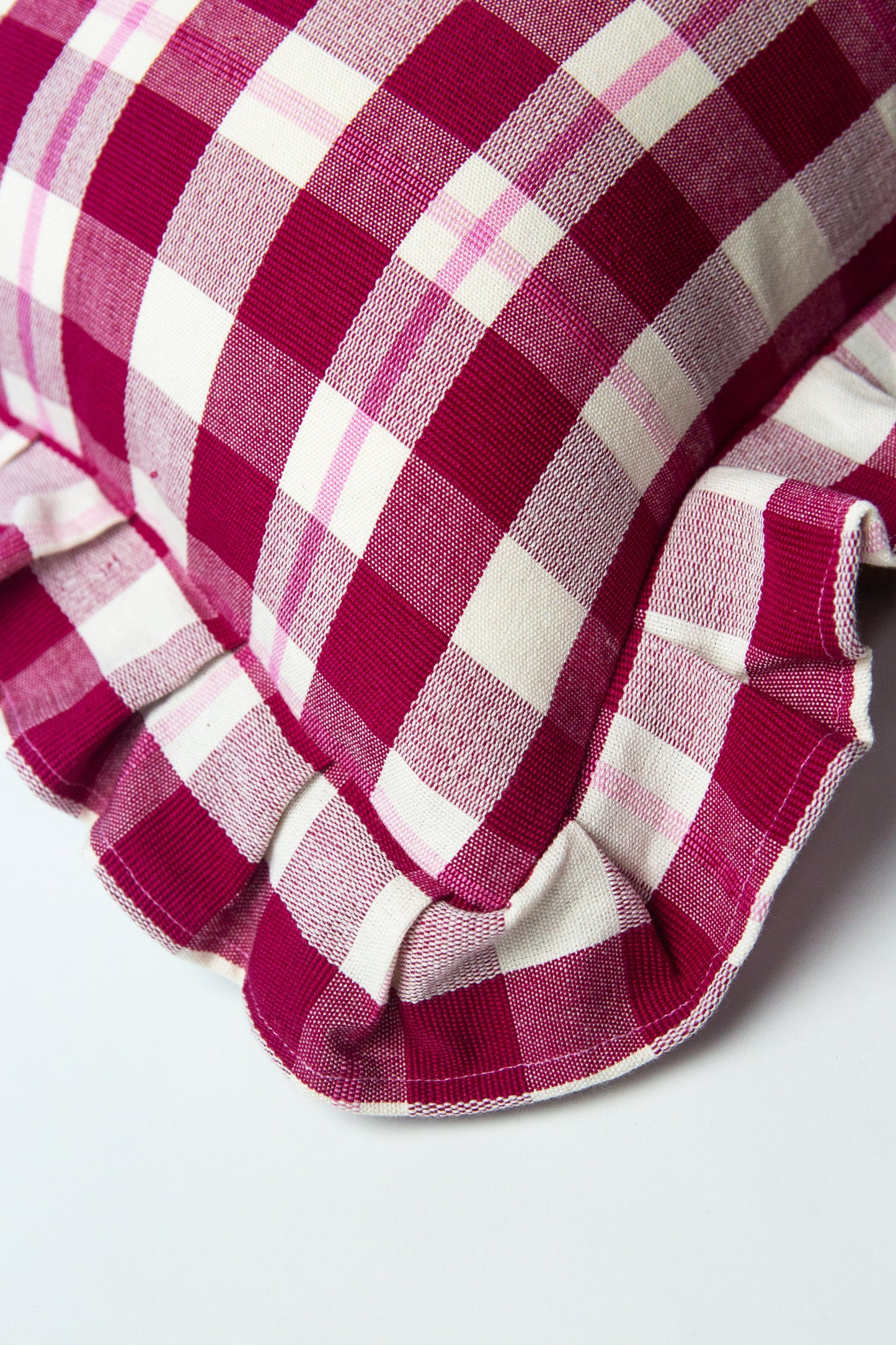 Abigail Cranberry Plaid Pillows