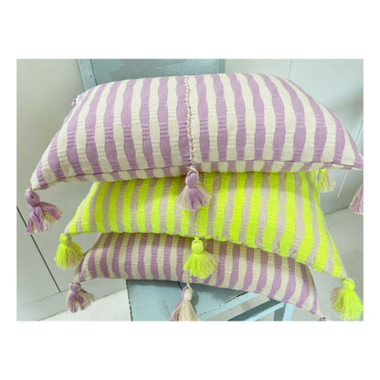 Antigua Pillow - Light Lavender Stripe - replaced