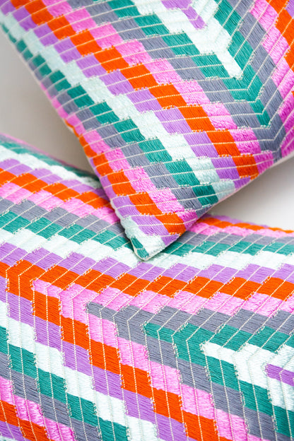 Almolonga Zig Zag Pillow - Orange Multi