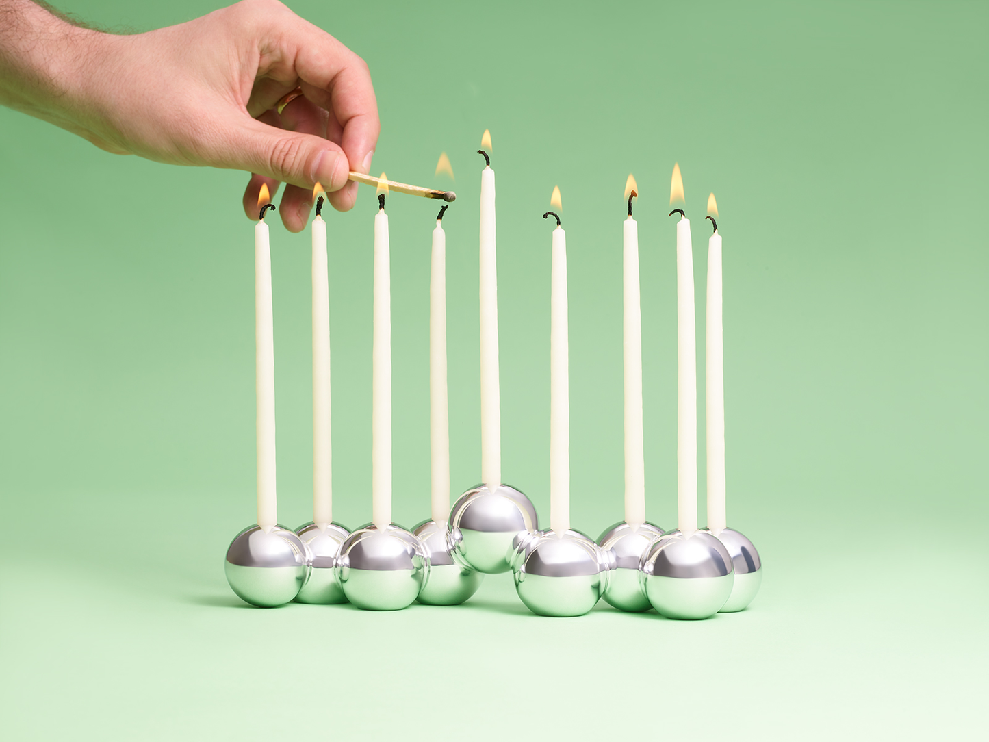 Bubble Menorah (Aluminum)