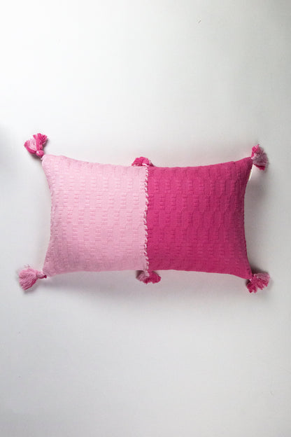 Antigua Pillow - Pink / Periwinkle Colorblocked