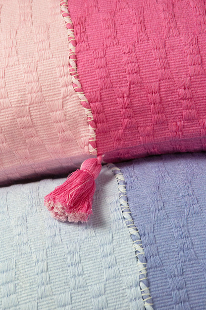 Antigua Pillow - Pink / Periwinkle Colorblocked