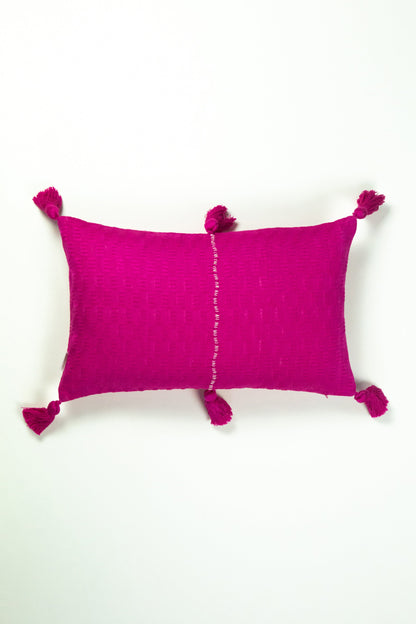 Antigua Pillow - Medium Blue / Fuchsia