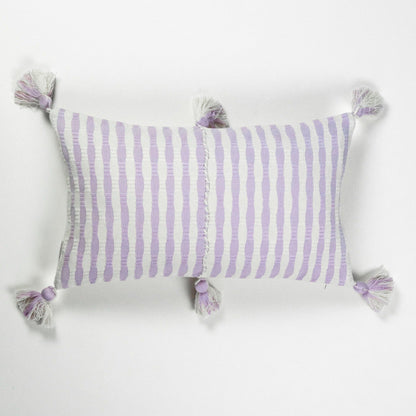Antigua Pillow - Light Lavender Stripe - replaced