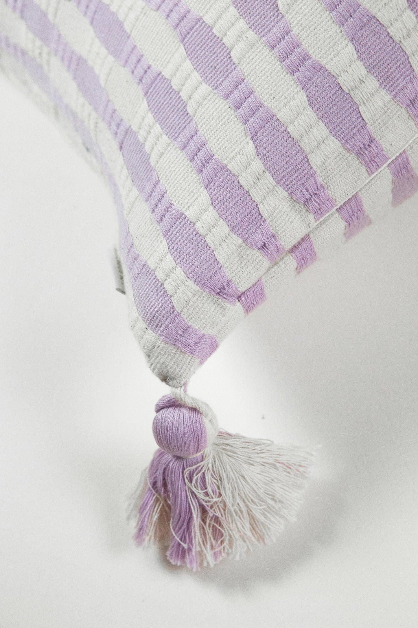 Antigua Pillow - Light Lavender Stripe - replaced