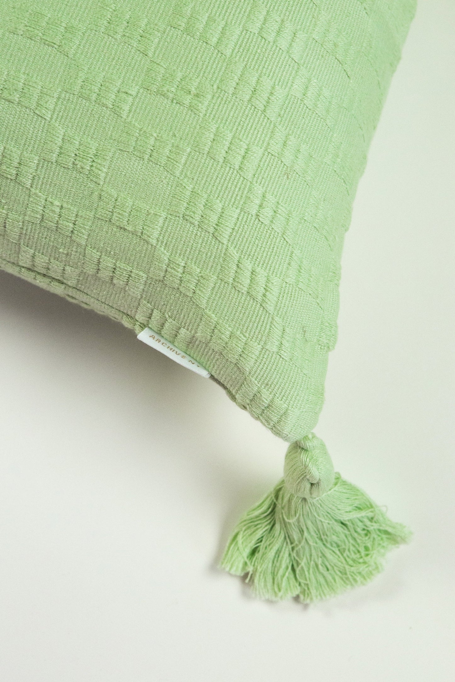 Antigua Pillow - Light Pistachio Solid
