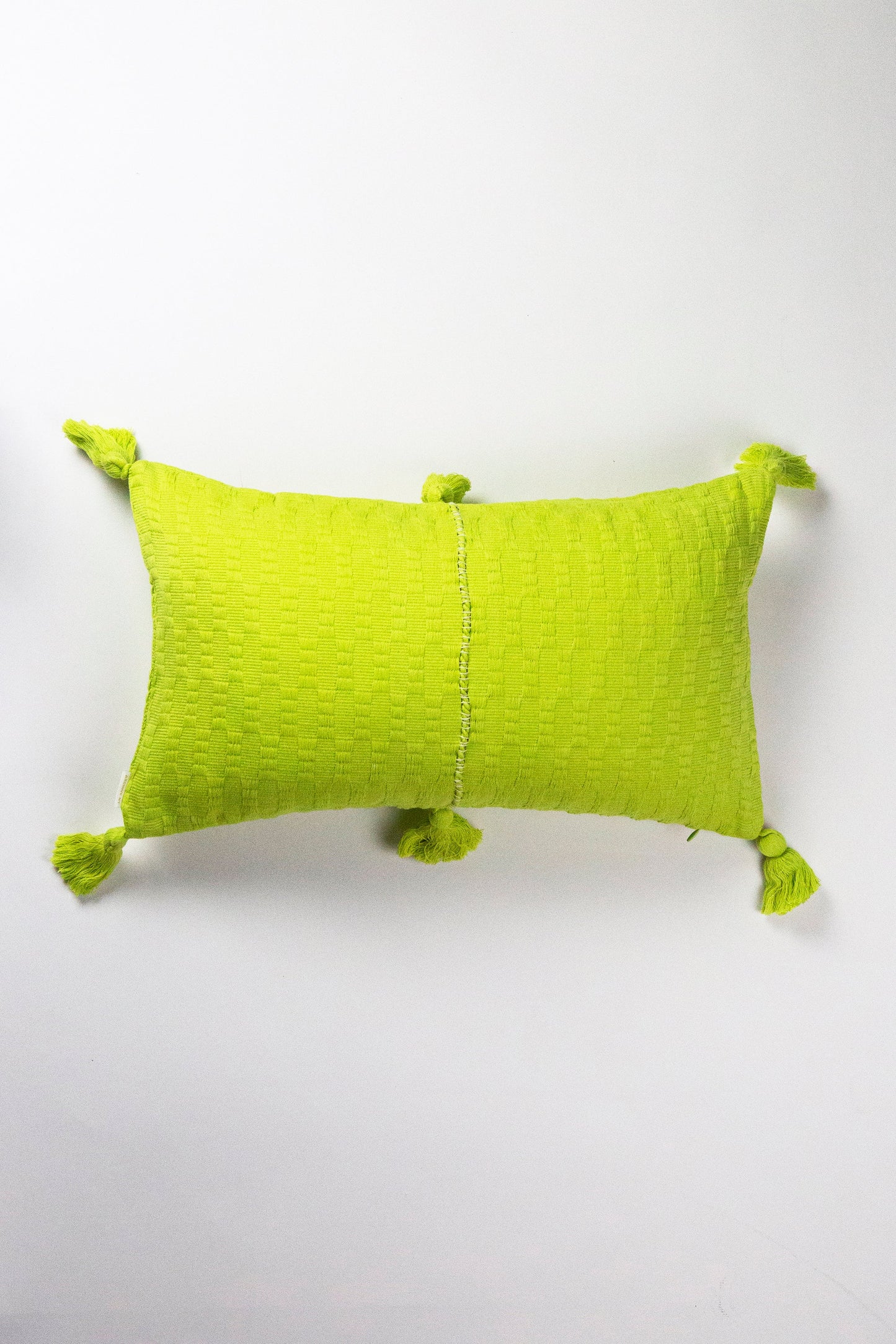 Antigua Pillow - Lemon Lime + Ivory Stripe