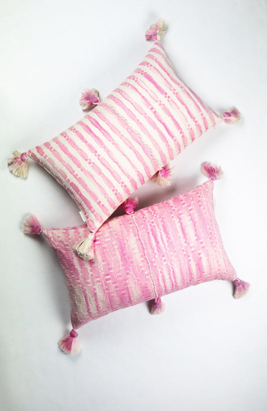 Antigua Pillow- Naturally Dyed Faded Pink