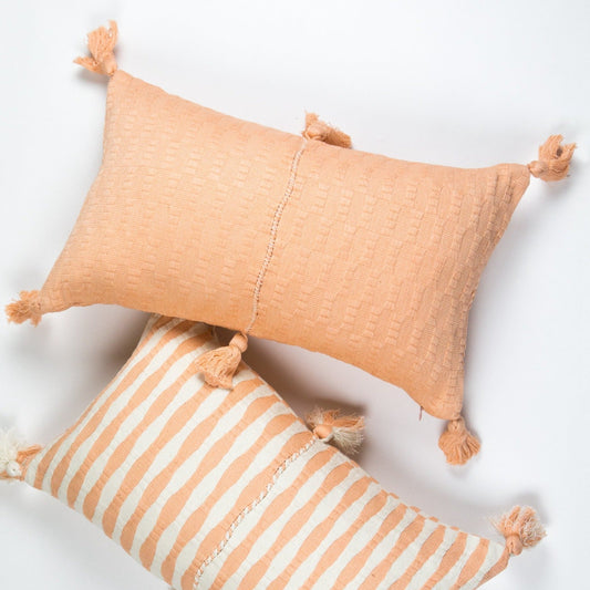 Antigua Pillow - Peach Solid