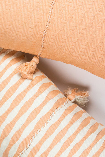 Antigua Pillow - Peach Solid