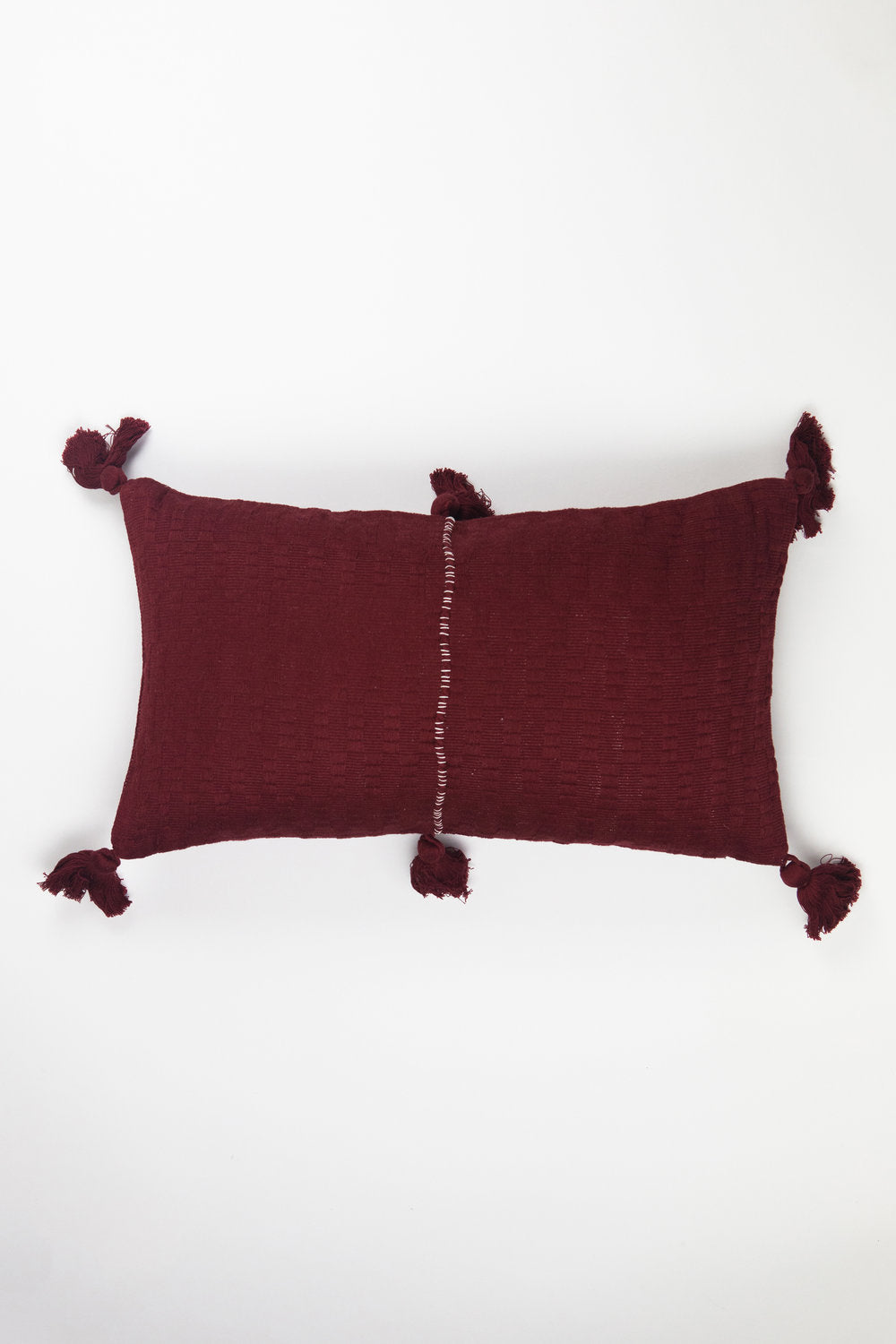 Antigua Pillow - Burgundy Stripe