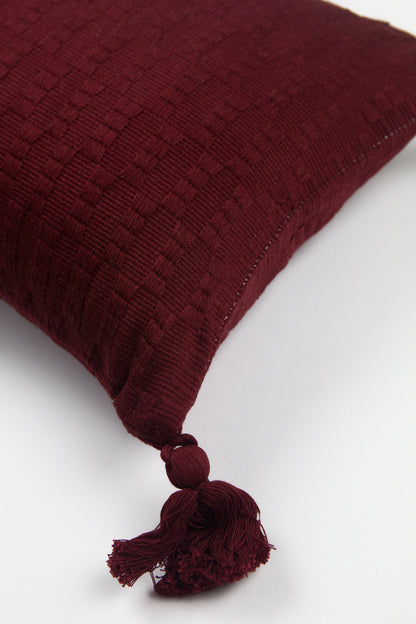 Antigua Pillow - Burgundy Stripe