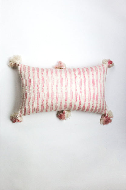Antigua Pillow- Naturally Dyed Faded Pink
