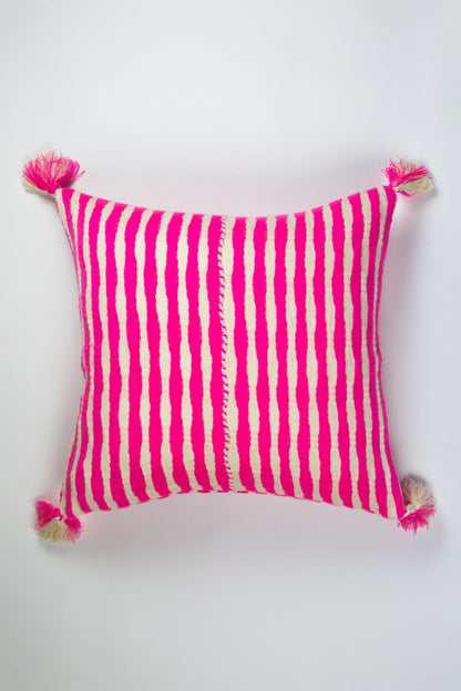 Antigua Pillow - Neon Pink and Yellow