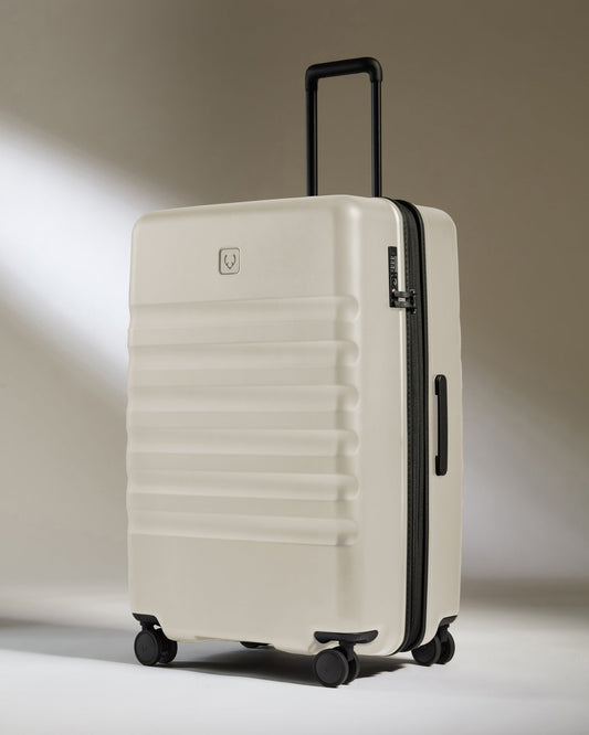Large Luggage in Taupe - Icon Stripe