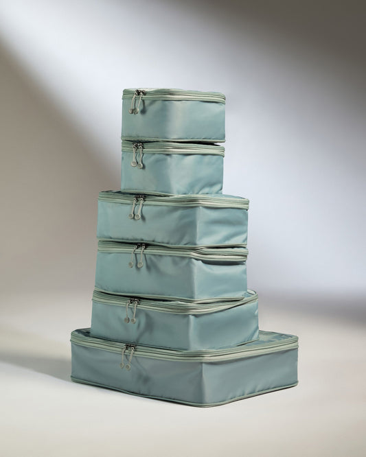 Packing Cubes in Mist Blue - Set of 6
