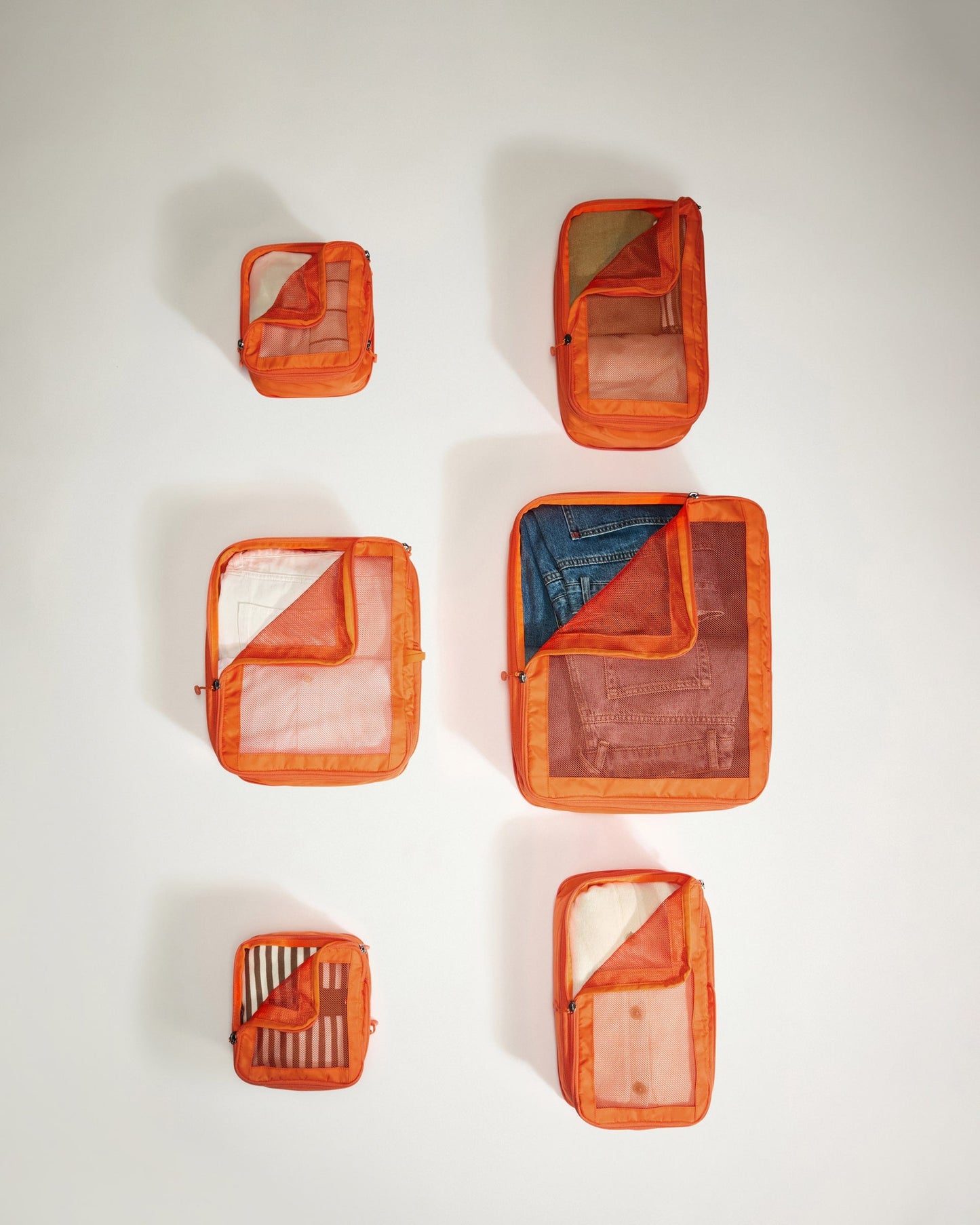Compression Packing Cubes in Coral - Set of 6